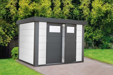Metall-Gerätehaus Elin 2721 Weiss - Kopie