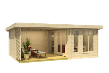 Weka Weekendhaus 441 2-Raum-Haus mit Terrasse - 44 mm