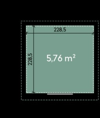 Finnhaus Wolff Metall-Gartenhaus Hakon 2424 - Elementhaus - Geräteschuppen - Flachdach - anthrazit