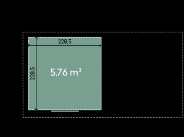 Finnhaus Wolff Metall-Gartenhaus Thorin 4824 + 2,4m Anbaudach - Elementhaus - Geräteschuppen - Flachdach - anthrazit