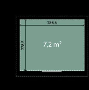 Finnhaus Wolff Metall-Gartenhaus Hakon 3024 - Elementhaus - Geräteschuppen - Flachdach - anthrazit