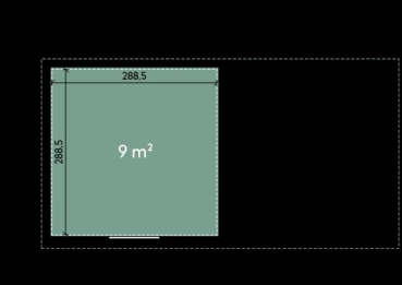 Finnhaus Wolff Metall-Gartenhaus Thorin 6030 + 3m Anbaudach - Elementhaus - Geräteschuppen - Flachdach - anthrazit