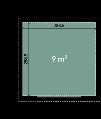 Finnhaus Wolff Metall-Gartenhaus Hakon 3030 - Elementhaus - Geräteschuppen - Flachdach - anthrazit