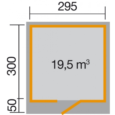 Weka Gartenhaus Designhaus wekaLine 172 mit Vordach (50 cm) Gr.3