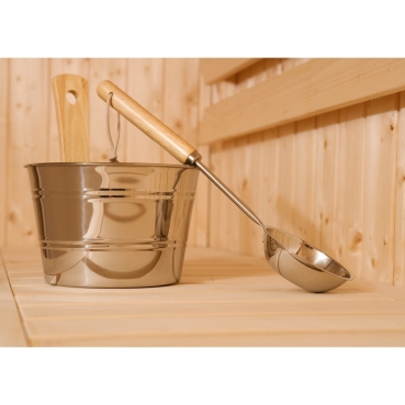 Weka Premium Massivholz-Elementsauna Kemi Eck Sparset 45 mm