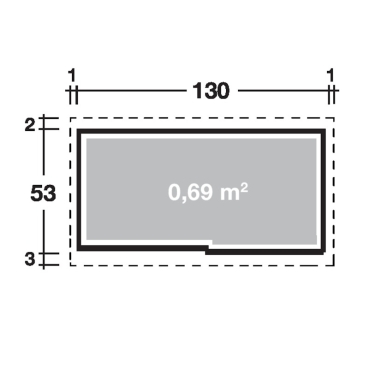 Preview: Gartengeräteschrank Matthis 1305 rauchgrau o. Regale
