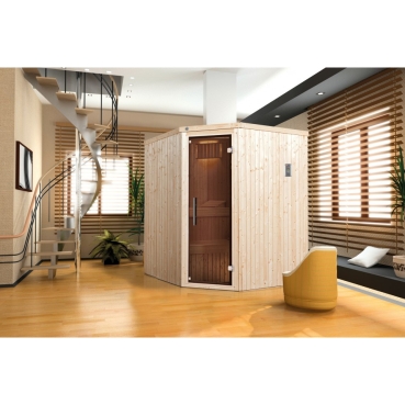 Preview: Weka Elementsauna Varberg 2 mit Eckeinstieg - 68 mm