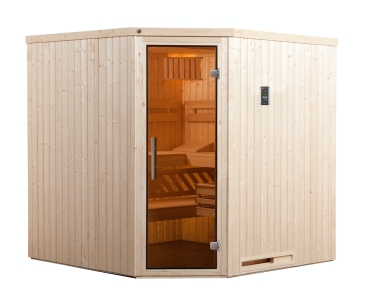 Weka Elementsauna Varberg 3 - 68 mm Sparset 1 inkl. 7,5 kW Ofen mit Steuergerät  Sparset 1