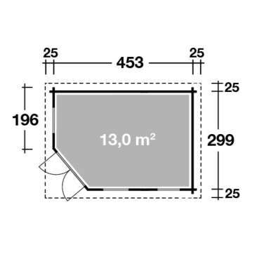 Preview: Wolff Finnhaus Gartenhaus Alba 40-A/1 u. 2-Raum Sparset inkl. Dachschindeln