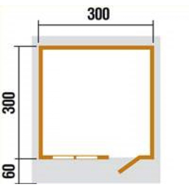 Preview: Weka 28 mm Gartenhaus 116 Grösse 2