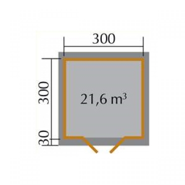 Preview: Weka Gartenhaus Typ 158 in 28 mm, 2 Grössen