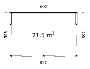 Palmako Pavillon Modell Nova 17,8 m²
