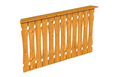 Brüstung Balkonschalung 150 x 96 cm, Fichte, verschiedene Farben