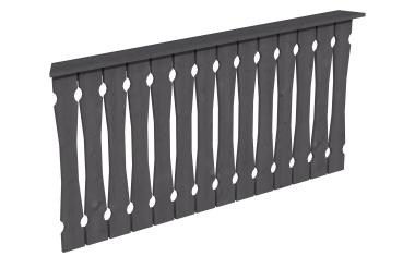 Brüstung Balkonschalung 180 x 96 cm, Fichte, verschiedene Farben