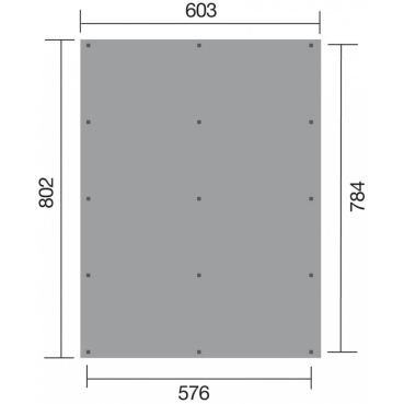 Preview: Weka Flachdach Doppel-Carport 618 in drei Grössen