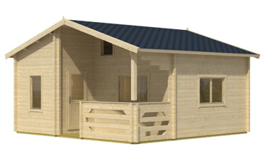 Preview: Weka Weekendhaus 702 mit Schlafboden - 70 mm