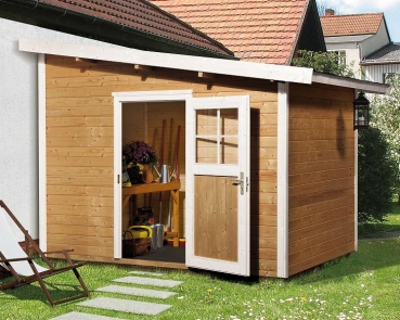 Preview: Weka 28 mm Gartenhaus 260  als Anbauhaus in 2 Grössen