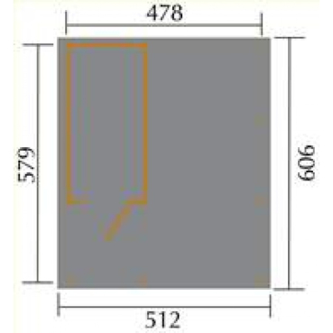 Preview: Weka EinzelCarport 607 Gr.2 inkl. XL-Geräteraum