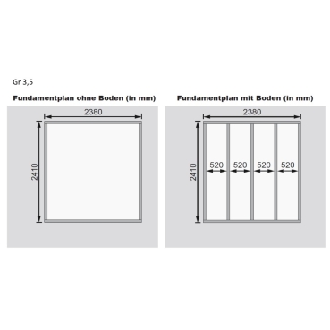 Preview: Woodfeeling Gartenhaus Askola 3,5 mit 225 cm Schleppdach