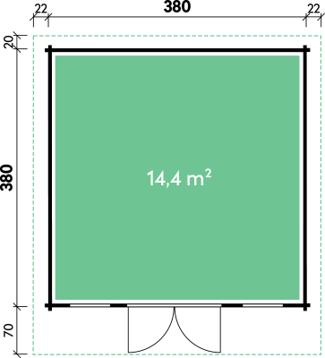 Preview: Wolff Finnhaus Gartenhaus Neele 3838 Modern in 40mm