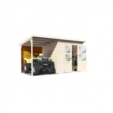 Karibu Rückwand für Anbaudach Merseburg 3, 4 und 5