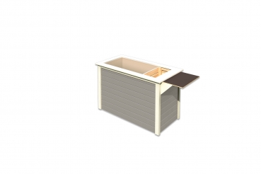 Preview: Karibu Hochbeet 1 mit Schrankoption - seidengrau