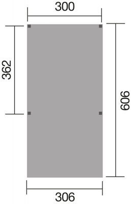 Preview: Weka Y-Einzelcarport 612 mit PVC –Dach