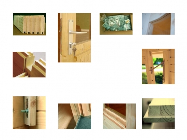 Preview: Palmako Blockbohlenhaus Britta 17,5 m² 40 mm naturbelassen