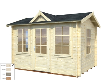 Preview: Palmako Blockbohlenhaus Claudia 7,4 m² 28 mm naturbelassen