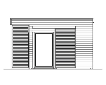 Gartenhaus SKAN HOLZ Tokio 2 einschalig mit Fußboden und KSK-M Dachbahn 340x340 cm natur