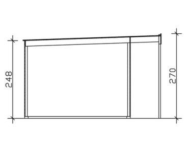 Gartenhaus SKAN HOLZ Tokio 2 doppelschalig mit Fußboden und KSK-M Dachbahn 340x340 cm natur