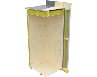 Gartenhaus SKAN HOLZ Tokio 2 doppelschalig mit Fußboden und KSK-M Dachbahn 340x340 cm natur