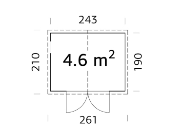Palmako Gerätehaus Dan 4,5 m² 16 mm naturbelassen