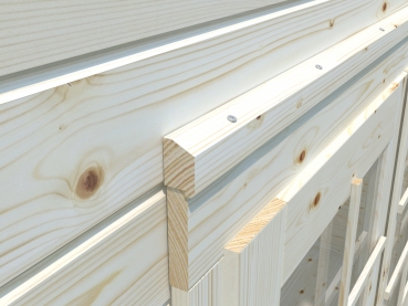 Palmako Blockbohlenhaus Ella 13,1 m² 28 mm naturbelassen