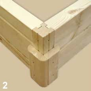 Weka Premium Massivholz-Elementsauna Kemi Eck 2 mit Glastür