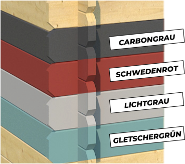 Gartenhaus ARUBA 1 in 5-Eckhaus 320x320 cm ; 40 mm Doppelnut; mit Boden