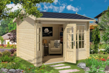 Lasita Maja Gartenhaus ALEX 320x270 cm, 44mm Bohlen ISO