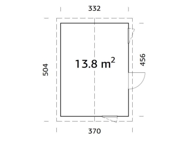 Palmako Nordic BBH Hedwig 13,6 m² 18+70 mm