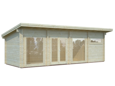 Preview: Palmako Blockbohlenhaus Heidi 22,8 m² 70 mm naturbelassen