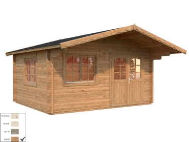 Preview: Palmako Blockbohlenhaus Helena 15,1 m² 70 mm naturbelassen