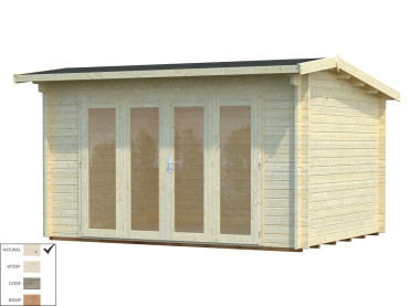 Preview: Palmako Blockbohlenhaus Ines 11,1 m² 44 mm naturbelassen