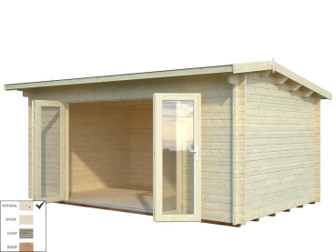 Preview: Palmako Blockbohlenhaus Ines 13,7 m² 44 mm naturbelassen