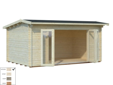 Preview: Palmako Blockbohlenhaus Ines 13,7 m² 44 mm naturbelassen