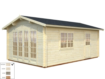 Preview: Palmako Blockbohlenhaus Irene 19,0 m² 44 mm naturbelassen