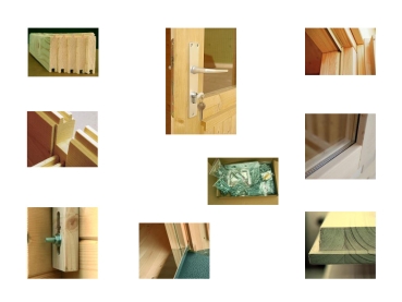 Preview: Palmako Blockbohlenhaus Iris 19,1 m² 44 mm naturbelassen