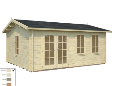 Preview: Palmako Blockbohlenhaus Iris 19,1 m² 44 mm naturbelassen