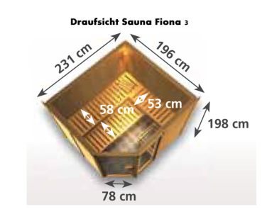 Karibu Sauna Fiona 3(Eckeinstieg)