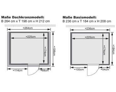 Preview: KARIBU SONARA Massivholzsauna
