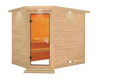 Preview: KARIBU TANAMI Massivholzsauna 40mm
