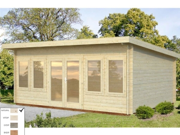 Preview: Palmako Blockbohlenhaus Lisa 19,4 m² 44 mm naturbelassen